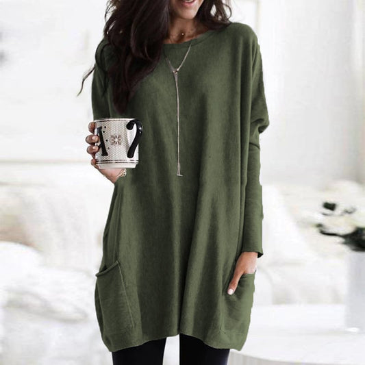 Damen Pullover Lang Modisch - Eveloria