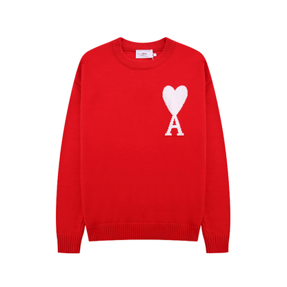 Damen Pullover Herzmotiv Weich