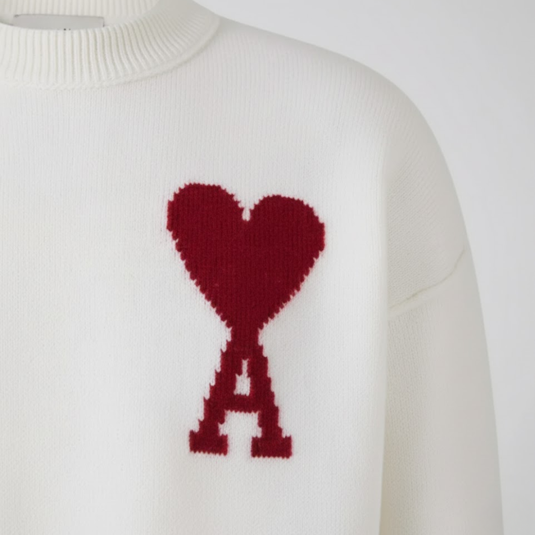 Damen Pullover Herzmotiv Weich