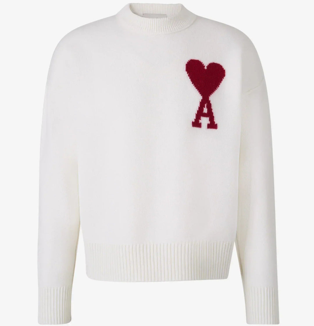 Damen Pullover Herzmotiv Weich