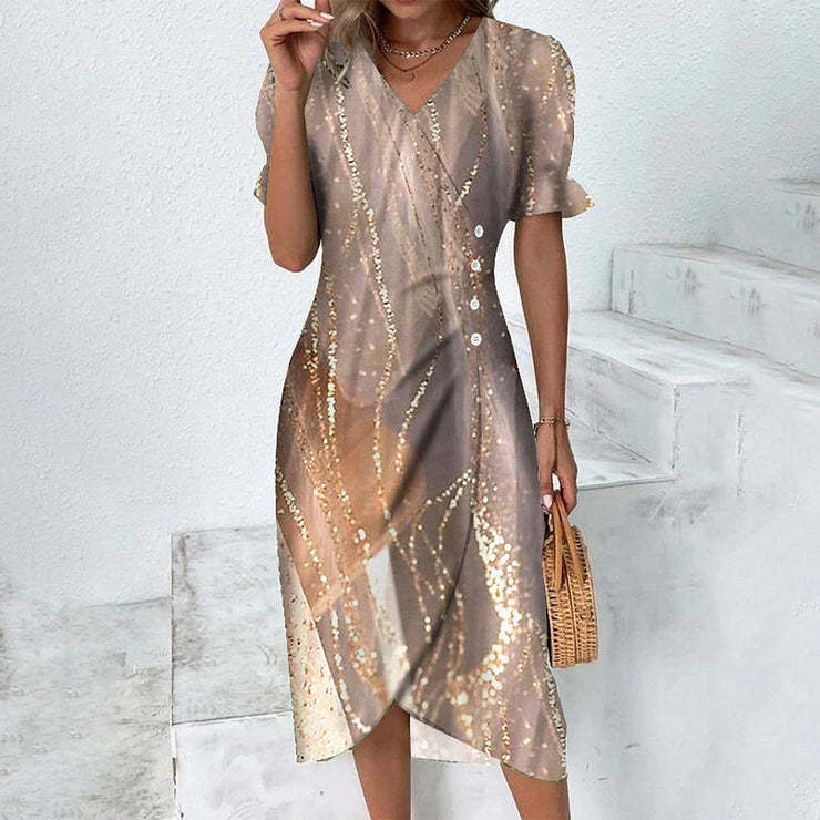 Damen Sommerkleid Leicht Feminin Pastell