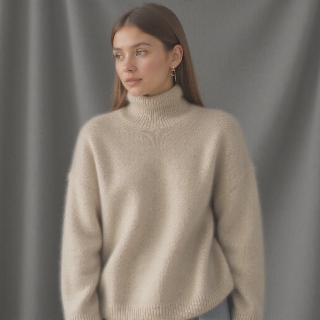 Damen Oversized Rollkragenpullover Olivia Winter