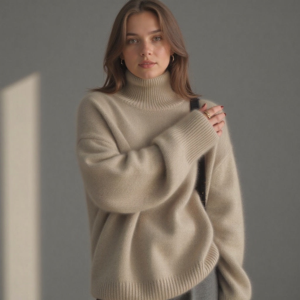 Damen Oversized Rollkragenpullover Olivia Winter