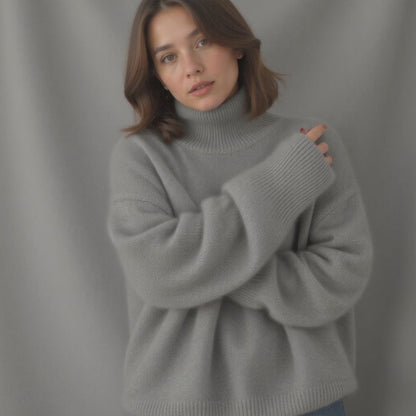 Damen Oversized Rollkragenpullover Olivia Winter