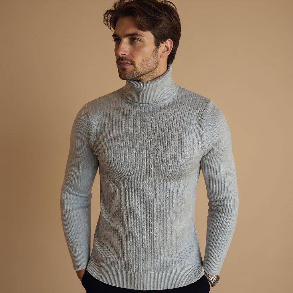 Conrad Herren Strickpullover Arktisch Wollig Grau