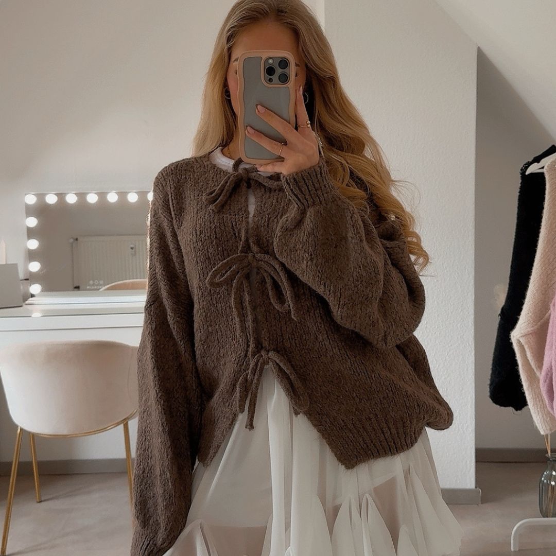 Eveloria Damen Übergroßer Cardigan