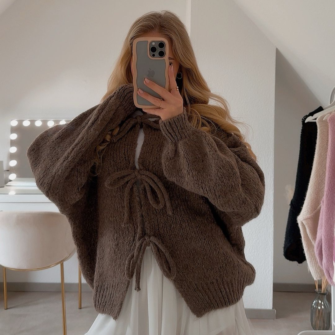 Eveloria Damen Übergroßer Cardigan