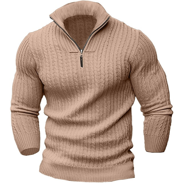 Eveloria Herren Pullover Reißverschluss Trendig - Eveloria