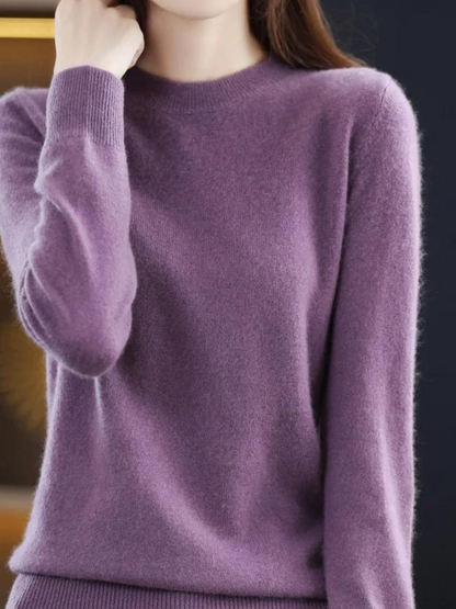Eveloria Damen Wollpullover Klassisch