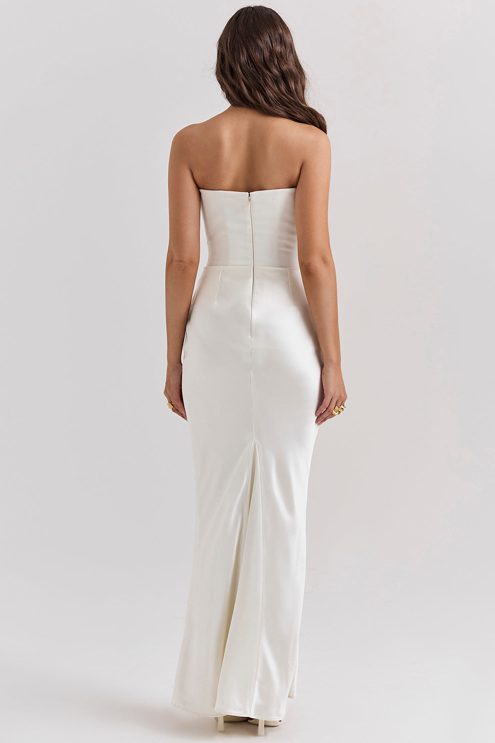 Eveloria Damen Trägerloses Maxikleid Korsett