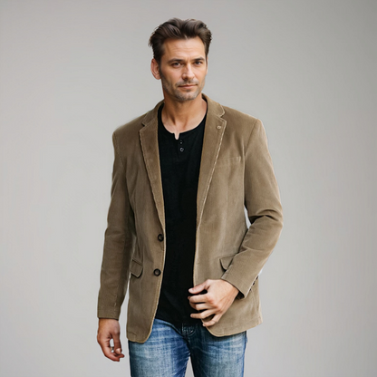Herren Cord-Blazer Braun Klassisch