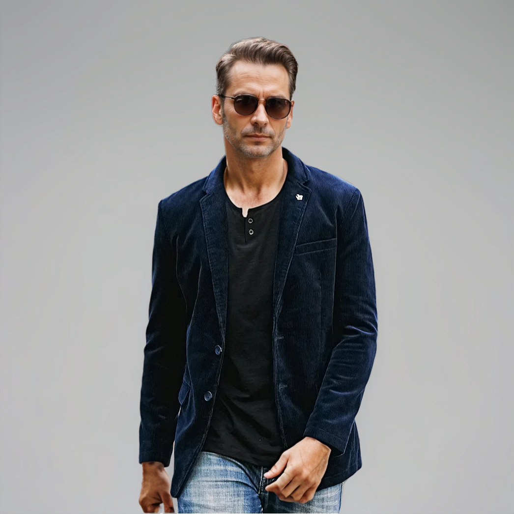Herren Cord-Blazer Braun Klassisch