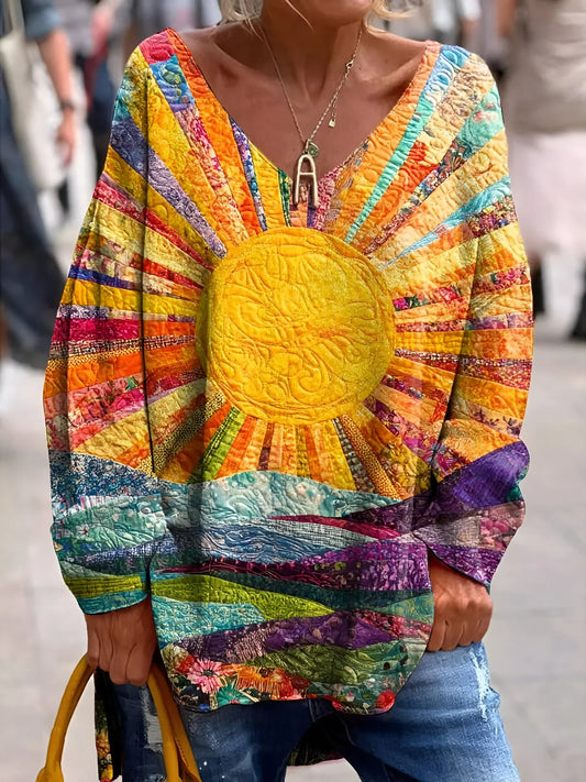 Damen Oversize Pullover Bedruckt - Eveloria