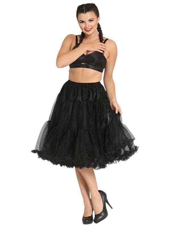 Damen Midi Rock Gestufter Petticoat Classic