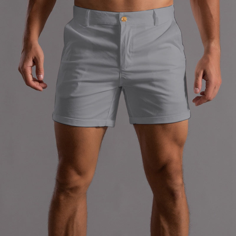 Herren Sommer Shorts Maßgeschneiderte Passform Freizeit Beige