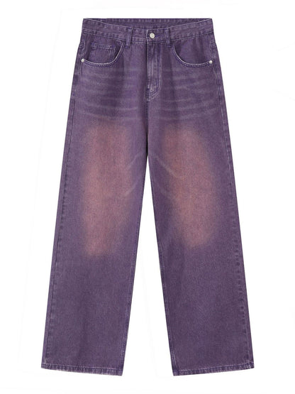 Eveloria Damen Upcycle Jeans Baggy Ausgebleicht Blau