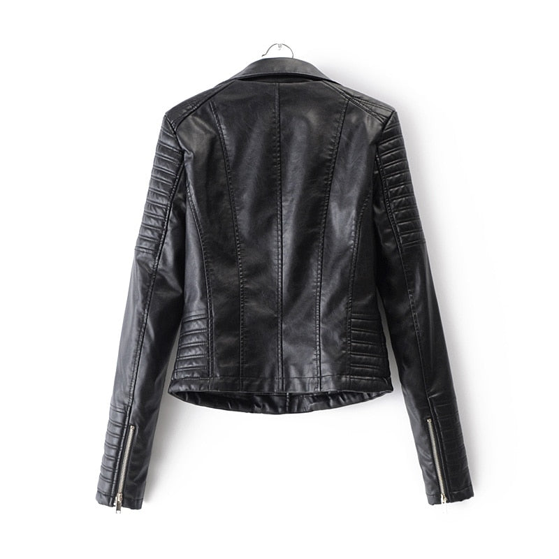 Eveloria Damen Lederbikerjacke