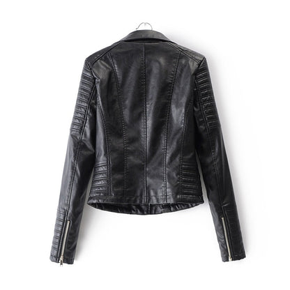 Eveloria Damen Lederbikerjacke
