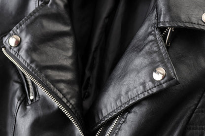 Eveloria Damen Lederbikerjacke