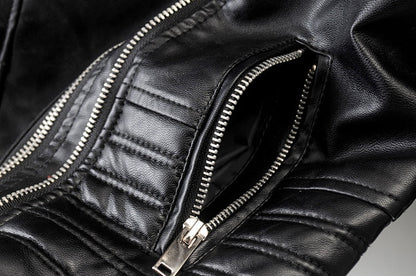 Eveloria Damen Lederbikerjacke