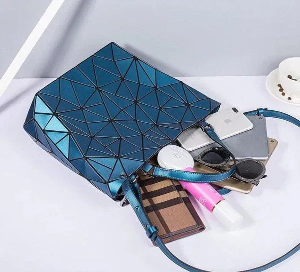 Eveloria Damenhandtasche Geometrisches Muster Blau