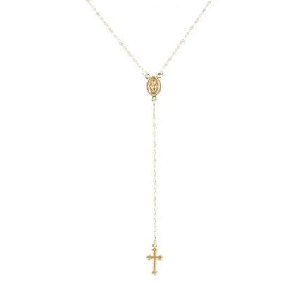 Eveloria Damen Rosenkranz Kette Elegantes Design Silber