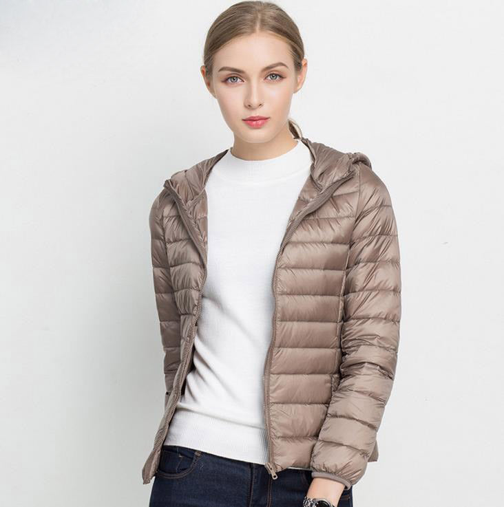 Eveloria Damen Leichtgewicht Daunenjacke Urban Chic