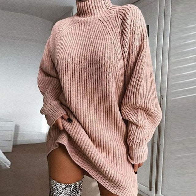 Eveloria Damen Strickpullover Weich Beige