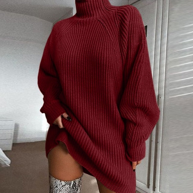 Eveloria Damen Strickpullover Weich Beige