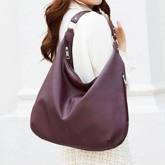 Damen Schultertasche Vielfältiges Design Leder Braun