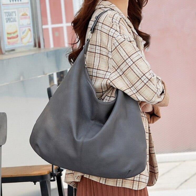 Damen Schultertasche Vielfältiges Design Leder Braun