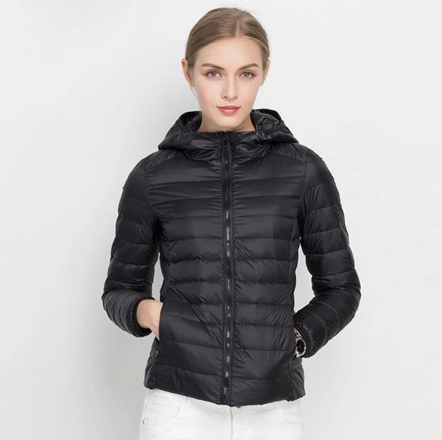 Eveloria Damen Leichtgewicht Daunenjacke Urban Chic