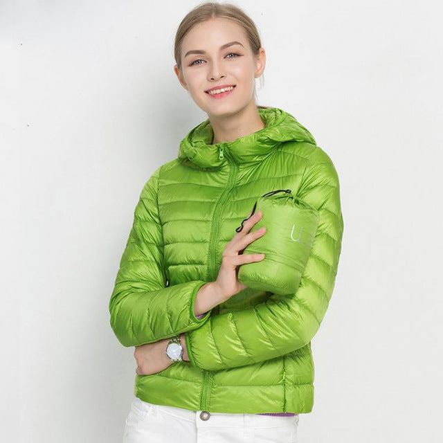 Eveloria Damen Leichtgewicht Daunenjacke Urban Chic