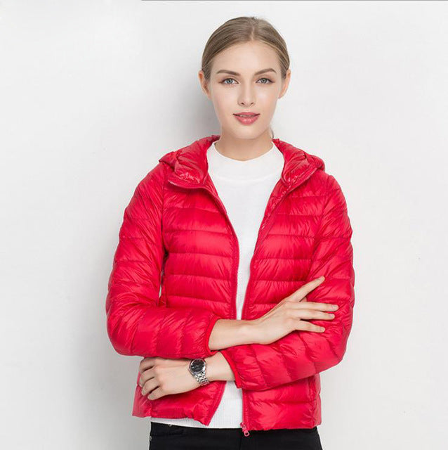 Eveloria Damen Leichtgewicht Daunenjacke Urban Chic