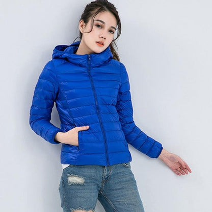 Eveloria Damen Leichtgewicht Daunenjacke Urban Chic