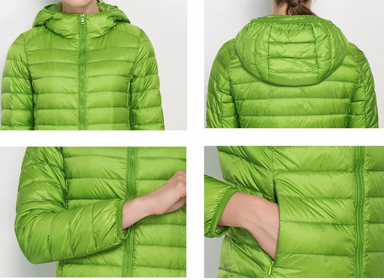 Eveloria Damen Leichtgewicht Daunenjacke Urban Chic