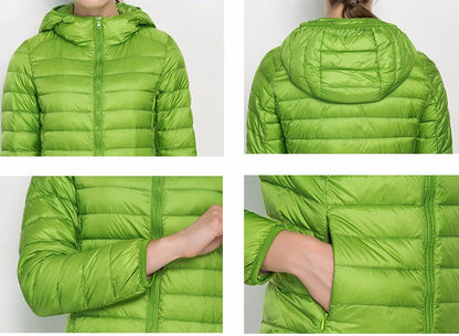 Eveloria Damen Leichtgewicht Daunenjacke Urban Chic