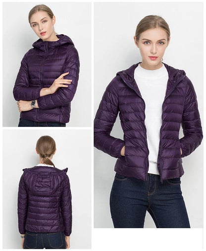 Eveloria Damen Leichtgewicht Daunenjacke Urban Chic
