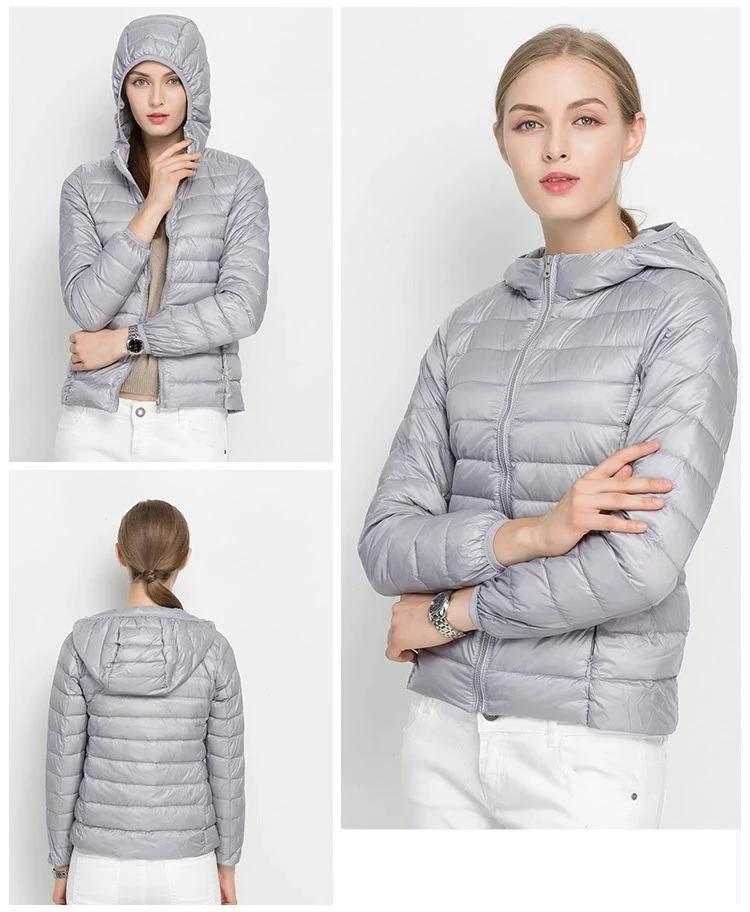 Eveloria Damen Leichtgewicht Daunenjacke Urban Chic