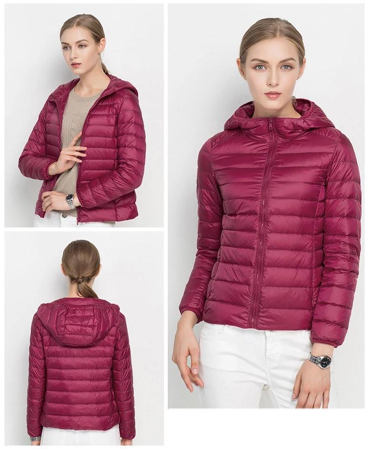 Eveloria Damen Leichtgewicht Daunenjacke Urban Chic