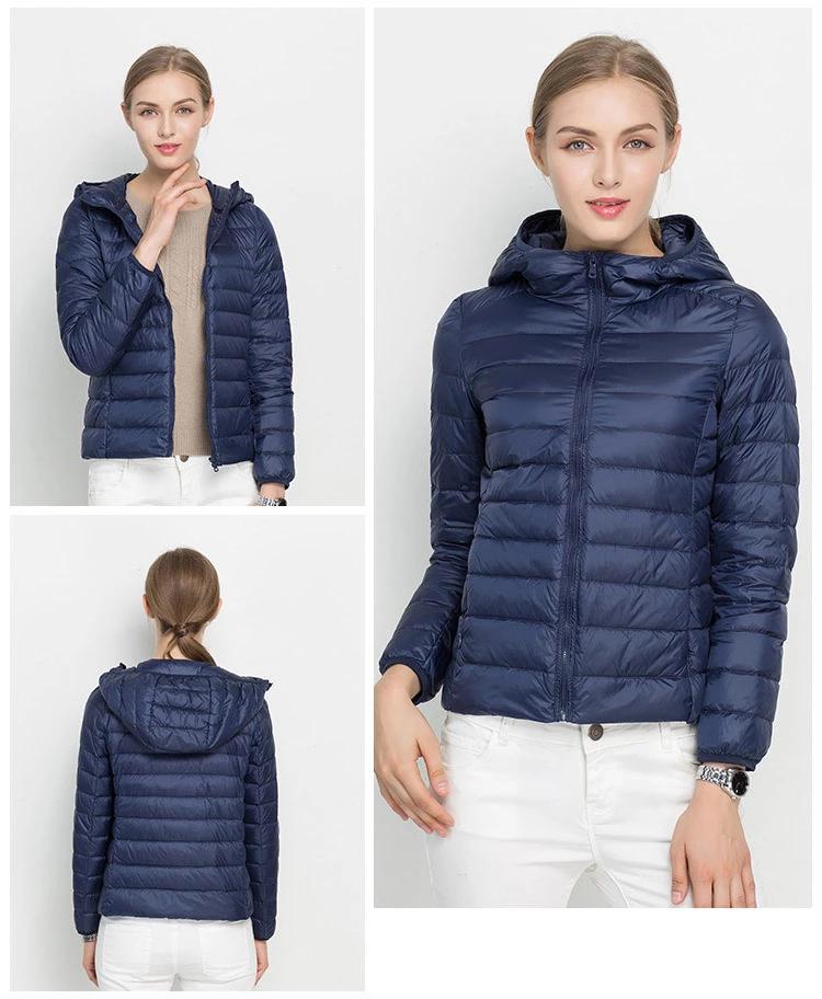 Eveloria Damen Leichtgewicht Daunenjacke Urban Chic