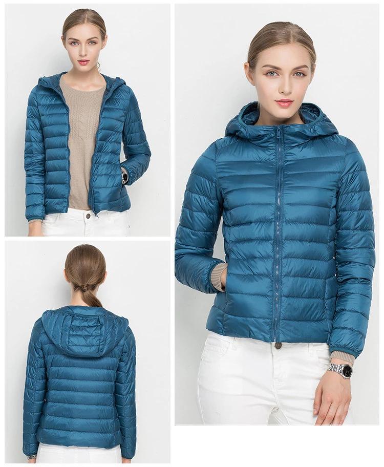 Eveloria Damen Leichtgewicht Daunenjacke Urban Chic