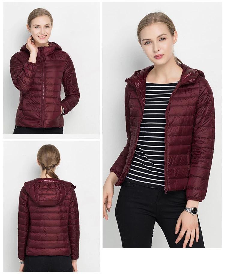 Eveloria Damen Leichtgewicht Daunenjacke Urban Chic