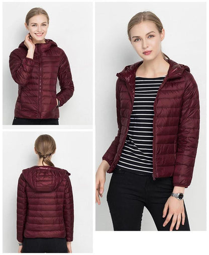Eveloria Damen Leichtgewicht Daunenjacke Urban Chic