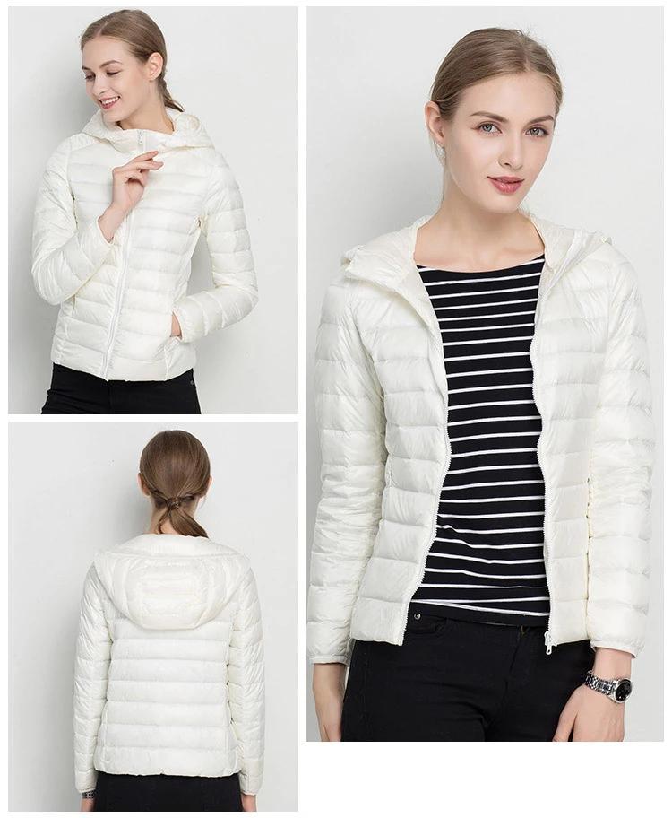 Eveloria Damen Leichtgewicht Daunenjacke Urban Chic