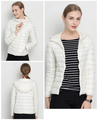 Eveloria Damen Leichtgewicht Daunenjacke Urban Chic