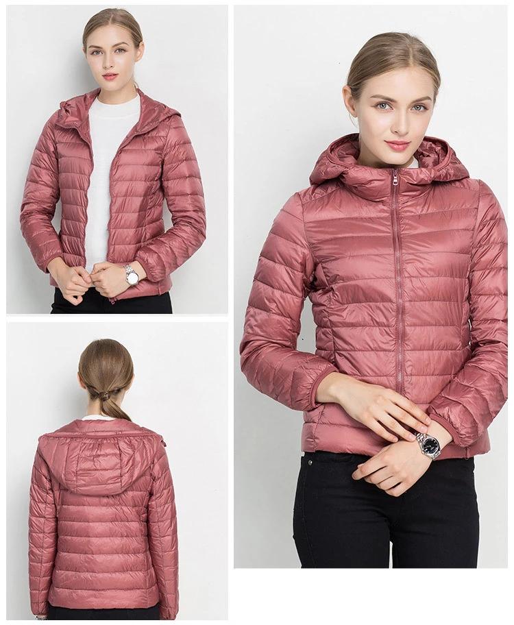 Eveloria Damen Leichtgewicht Daunenjacke Urban Chic