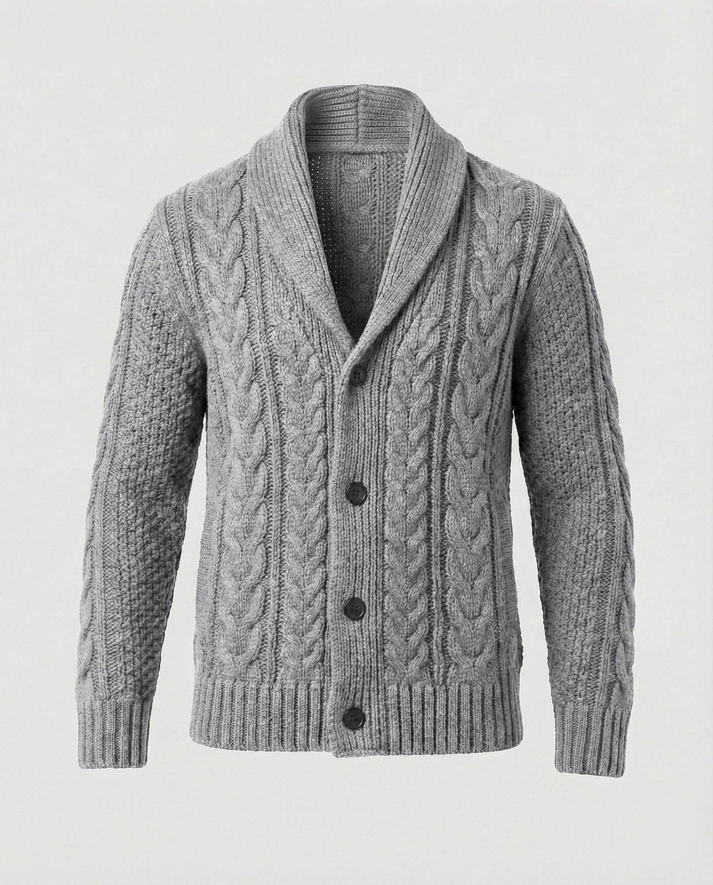 Damen Strickjacke Zopfmuster Warm