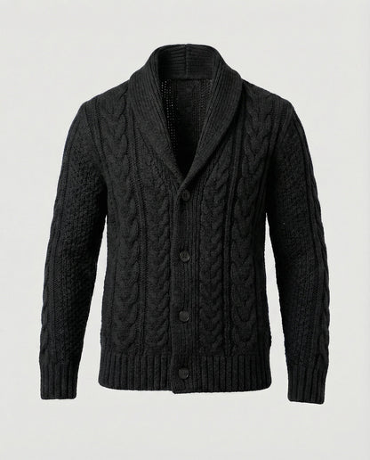 Damen Strickjacke Zopfmuster Warm