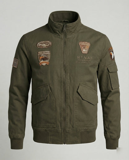 Herren Bomberjacke Militärstil